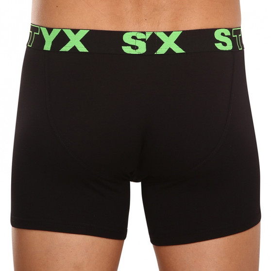 Boxershorts för herrar Styx lång sport elastisk svart (U962)