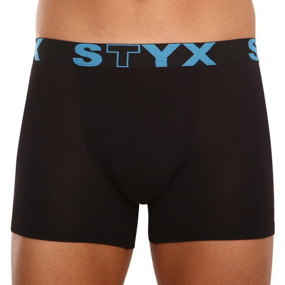 Boxershorts för herrar Styx lång sport elastisk svart (U961)