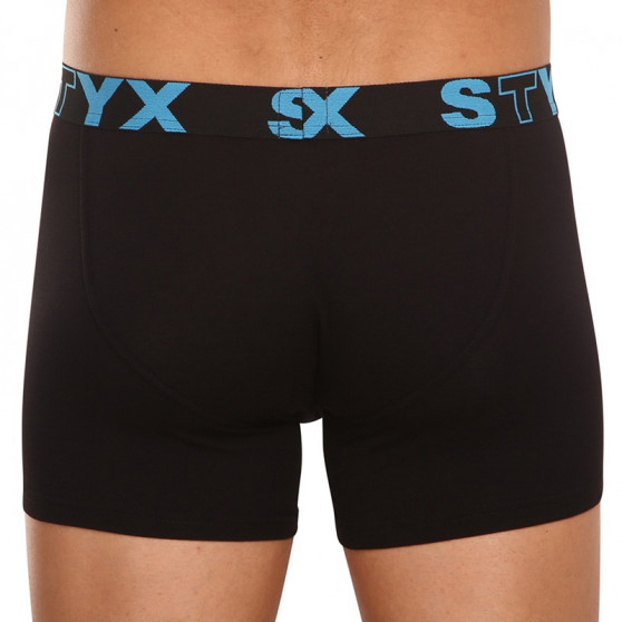 Boxershorts för herrar Styx lång sport elastisk svart (U961)