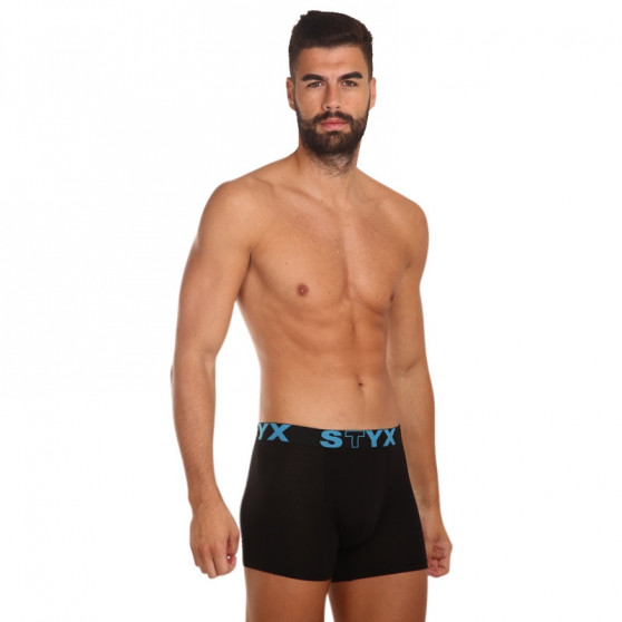 Boxershorts för herrar Styx lång sport elastisk svart (U961)