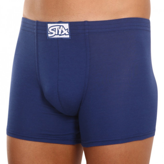 Boxershorts för herrar Styx lång klassisk elastisk blå (F968)