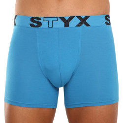 Boxershorts för män Styx lång sport elastisk ljusblå (U969)