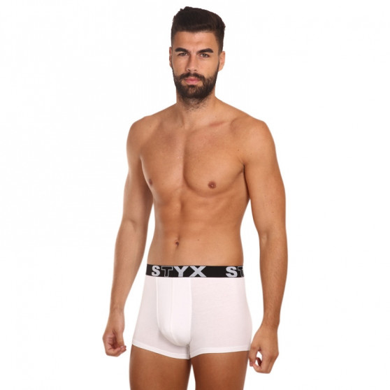 Boxershorts för män Styx sport elastisk vit (G1061)