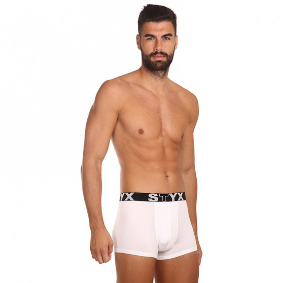 Boxershorts för män Styx sport elastisk vit (G1061)