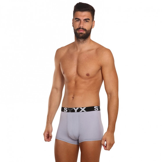 Boxershorts för män Styx sport elastisk ljusgrå (G1062)