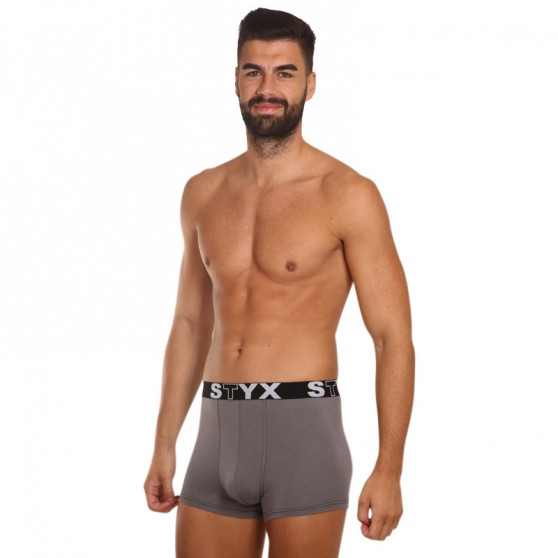 Boxershorts för herrar Styx sport elastisk mörkgrå (G1063)