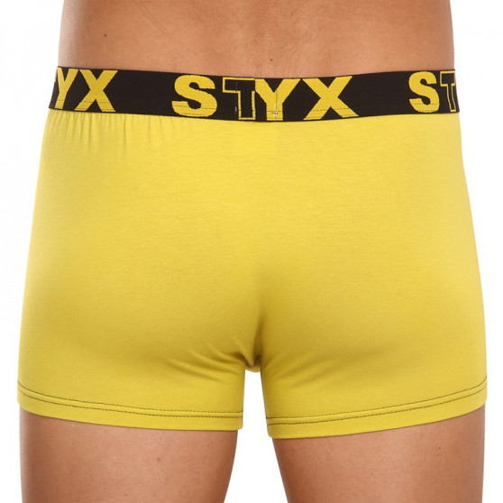 Boxershorts för herrar Styx sport gummi grön och gul (G1065)