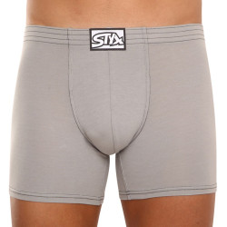 Boxershorts för herrar Styx lång klassisk gummi ljusgrå (F1062)