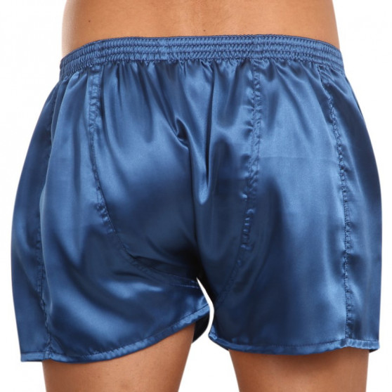 Boxershorts för herrar Styx klassisk elastisk satin mörkblå (C664)