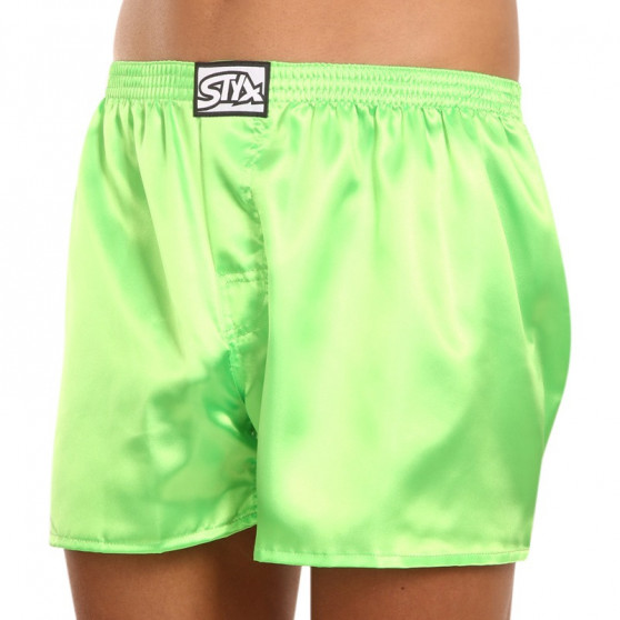 Boxershorts för herrar Styx classic rubber satin green (C1069)