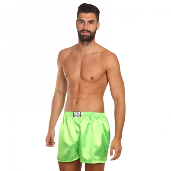 Boxershorts för herrar Styx classic rubber satin green (C1069)