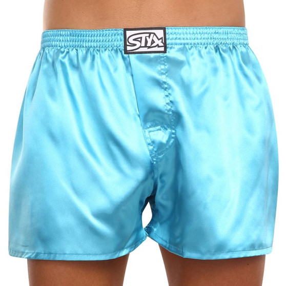 Boxershorts för herrar Styx classic rubber satin blue (C967)