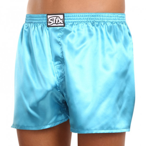 Boxershorts för herrar Styx classic rubber satin blue (C967)