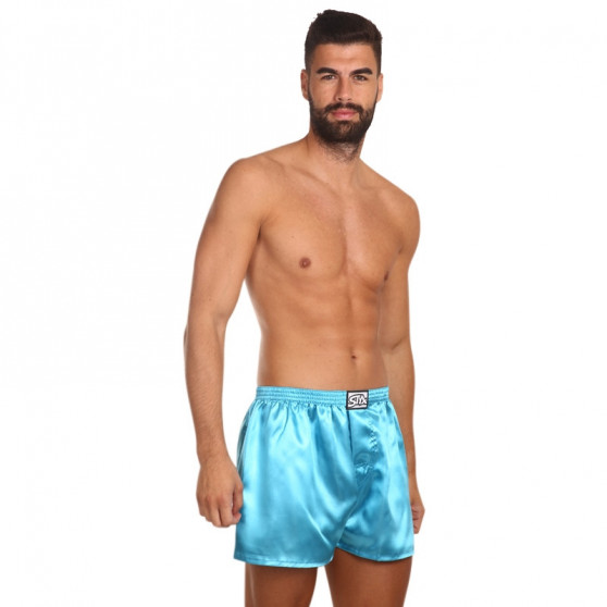 Boxershorts för herrar Styx classic rubber satin blue (C967)