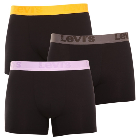 3PACK Boxershorts för herrar Levis svart (905045001 016)