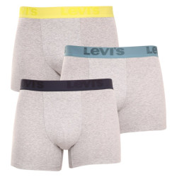 3PACK Boxershorts för herrar Levis grå (905045001 015)