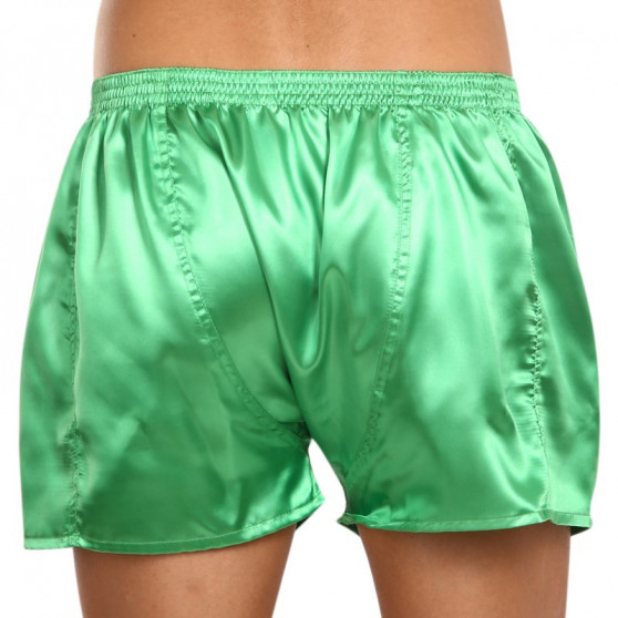 Boxershorts för herrar Styx klassisk elastisk satin mörkgrön (C689)