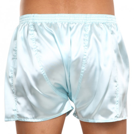 Boxershorts för herrar Styx klassisk elastisk satin ljusblå (C688)