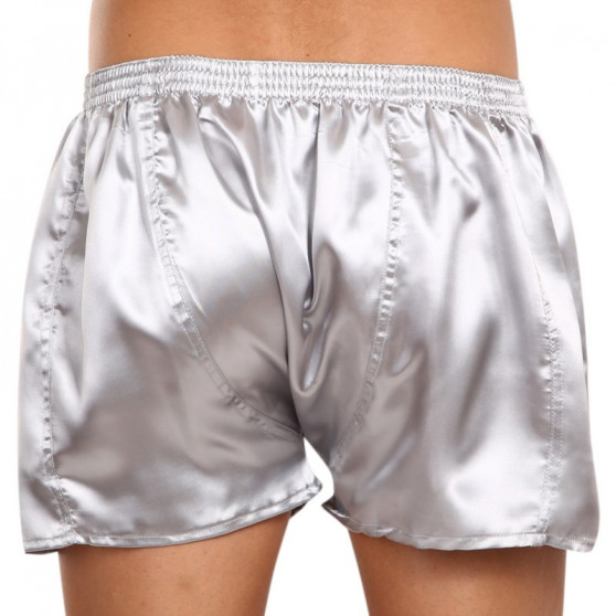 Boxershorts för herrar Styx klassisk elastisk satin mörkgrå (C1063)