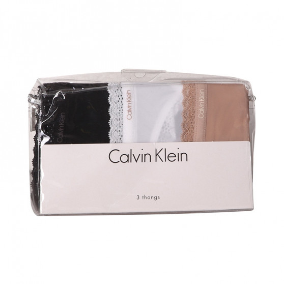 3PACK Stringtrosor för kvinnor Calvin Klein multicolour (QD3802E-FIY)