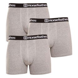 3PACK Boxershorts för herrar Horsefeathers Dynasty heather grey (AM067C)