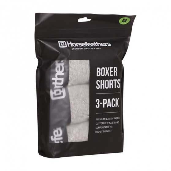 3PACK Boxershorts för herrar Horsefeathers Dynasty heather grey (AM067C)