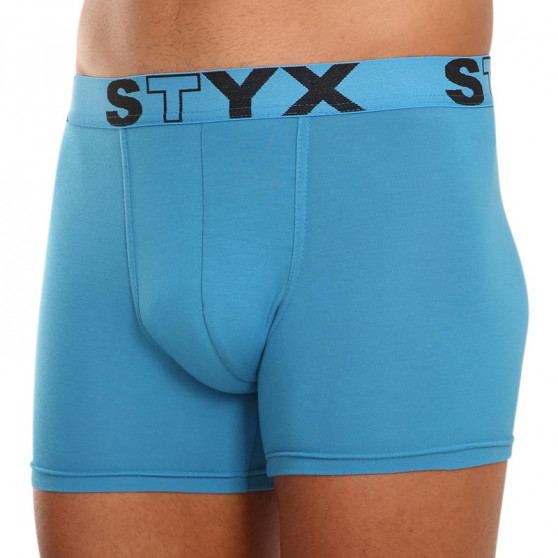 3PACK herr boxershorts Styx lång sport elastisk blå (U9676869)