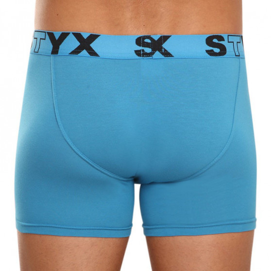 3PACK herr boxershorts Styx lång sport elastisk blå (U9676869)