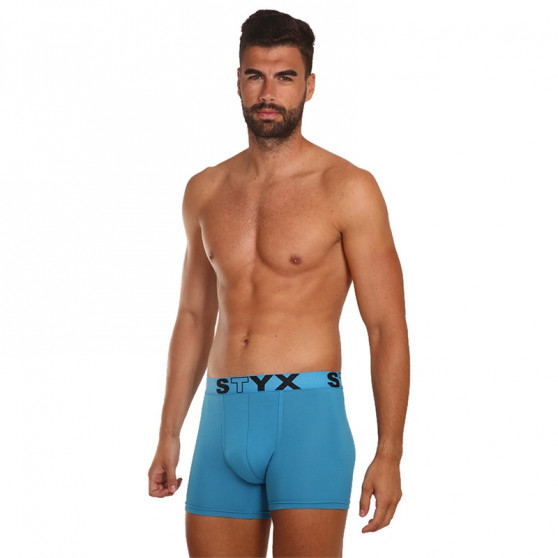 3PACK herr boxershorts Styx lång sport elastisk blå (U9676869)