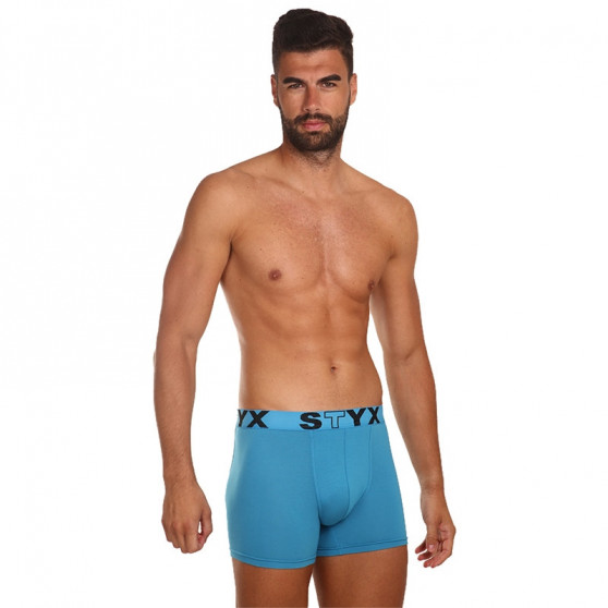 3PACK herr boxershorts Styx lång sport elastisk blå (U9676869)