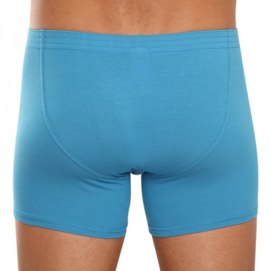 3PACK Boxershorts för herrar Styx lång klassisk elastisk blå (F9676869)