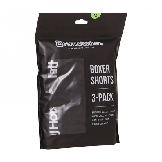 3PACK Boxershorts för herrar Horsefeathers Frazier svart (AM096A)