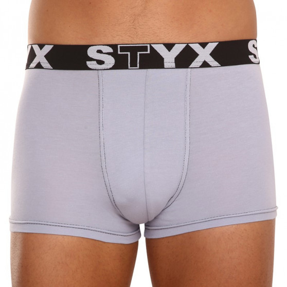 3PACK Boxershorts för herrar Styx sport elastisk grå (G10676767)