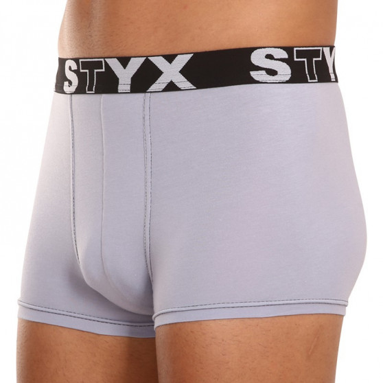 3PACK Boxershorts för herrar Styx sport elastisk grå (G10676767)