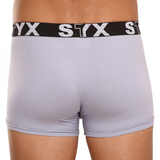 3PACK Boxershorts för herrar Styx sport elastisk grå (G10676767)