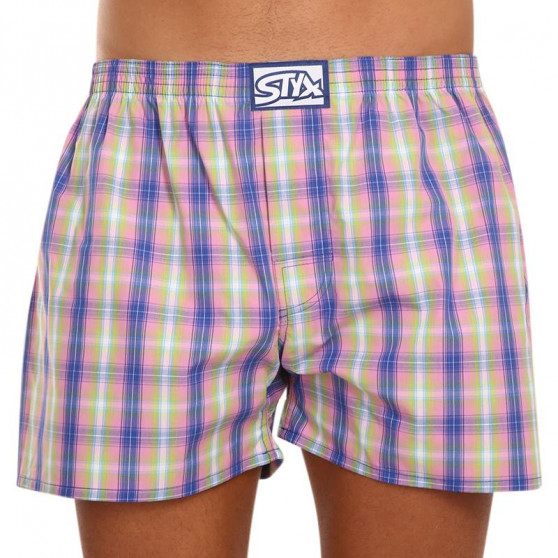 3PACK Boxershorts för herrar Styx klassisk elastisk flerfärgad (A1081213)