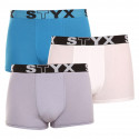 3PACK boxershorts för män Styx sport elastisk flerfärgad (G969106167)