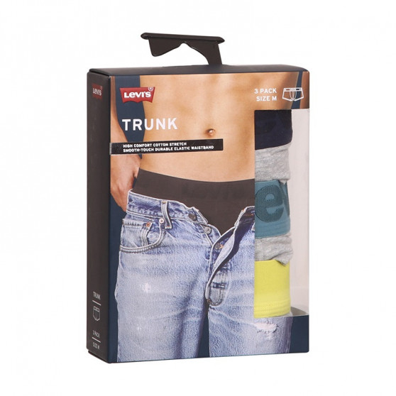 3PACK Boxershorts för herrar Levis grå (905042001 015)