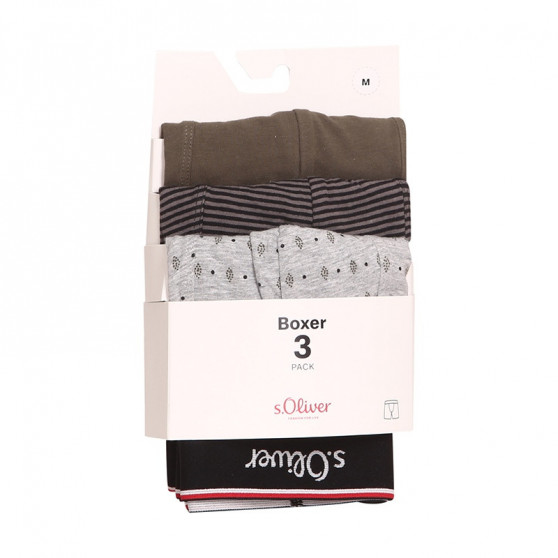 3PACK Boxershorts S.Oliver för herrar flerfärgad (JH-35B-11393424)