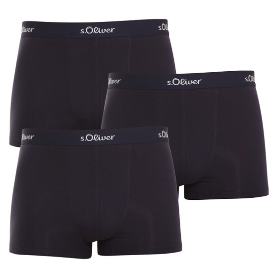 3PACK Boxershorts S.Oliver mörkblå för herrar (JH-34B-31184142)