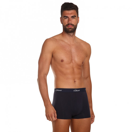 3PACK Boxershorts S.Oliver mörkblå för herrar (JH-34B-31184142)