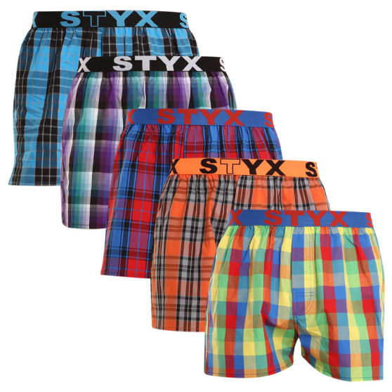 5PACK Boxershorts för herrar Styx sport elastisk flerfärgad (B9225678)