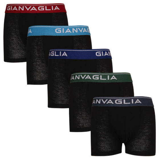 5PACK Boxershorts för barn Gianvaglia svart (026)