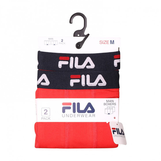 2PACK Boxershorts för herrar Fila röd (FU5142/2-118)