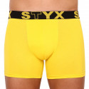 Boxershorts för män Styx lång sport elastisk gul (U1068)