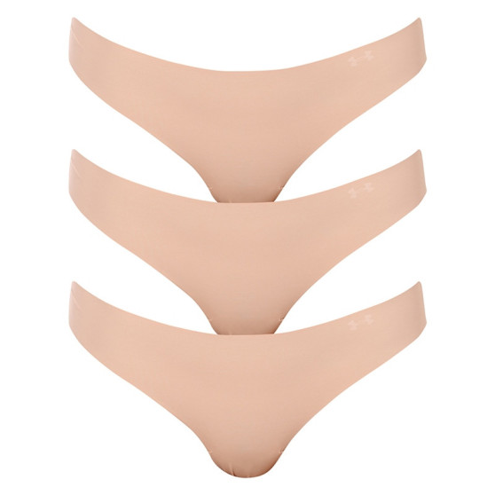 3PACK Stringtrosor för damer Under Armour beige (1325615 249)