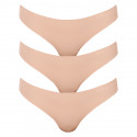 3PACK Stringtrosor för damer Under Armour beige (1325615 249)