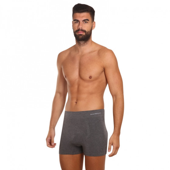 Boxershorts för herrar Gino sömlös bambu grå (54005)