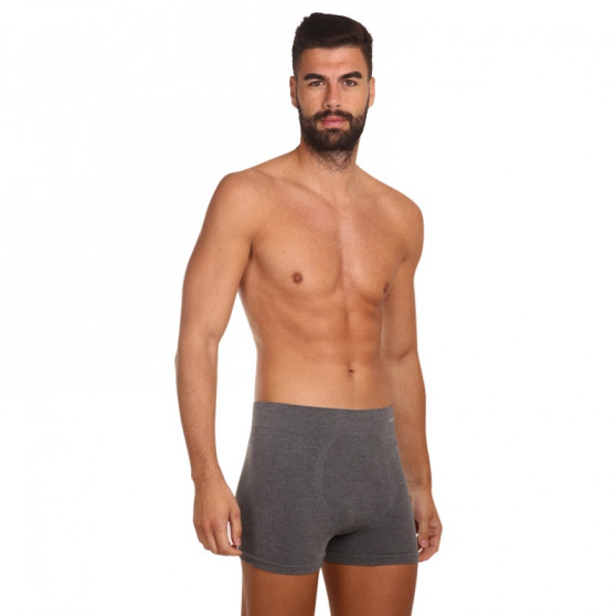 Boxershorts för herrar Gino sömlös bambu grå (54005)