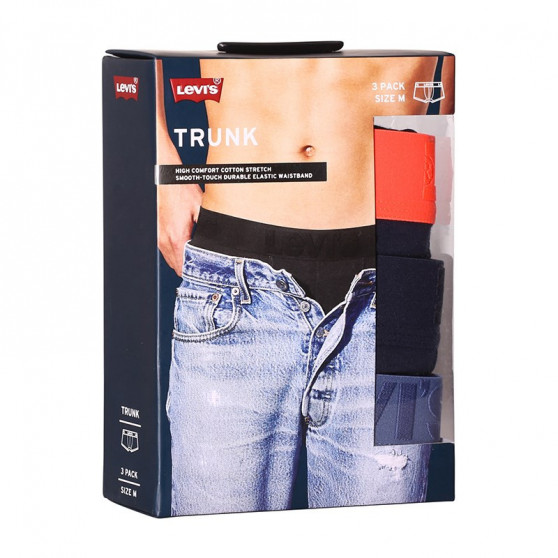 3PACK Boxershorts för herrar Levis svart (905042001 017)